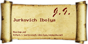 Jurkovich Ibolya névjegykártya