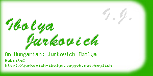 ibolya jurkovich business card